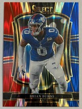 2025 Panini Select #194 Brian Burns Red and Blue Prizm Shock New York Giants