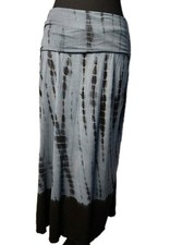 Raviya Tie Dye Maxi Skirt L Foldover Waistband Y2K Boho Festival Beach Coverup