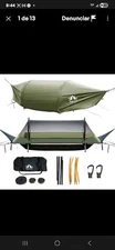 1/2 Person Camping Flat Lay Hammock Tent with Mosquito Net and Fly Hanging Bed