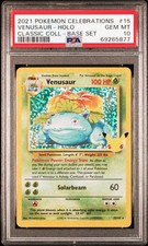Pokemon Karte Venusaur 15/102 Holo PSA 10 Celebrations Classic Collection