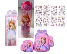 Cartoon -Sofia- The First School Bag Backpack Water Bottle Pencil For Kids