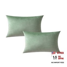 12x20 Lumbar Throw Pillow Covers Decorative 20" x 12" Pack of 2 Sage Green
