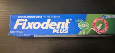 2 Fixodent Plus Precision Hold &Seal Denture Cream Scope Flavor Thin Tip 2oz New