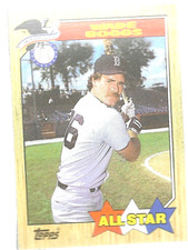 1987 Topps All Star Wade Boggs 608 Boston Red Sox Baseball Card Vintage