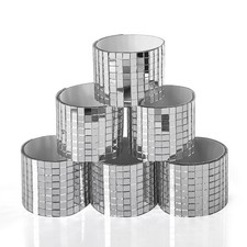 6 Pack Self Adhesive Glass Mirror Mosaic Tiles Small Square Mirror Tile Stickers