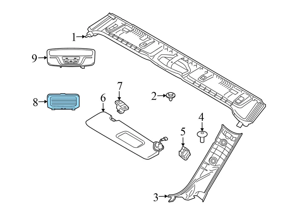 BMW M240I 2023 - Parasol tocador luz superior 9472764 Foto 3 de 4