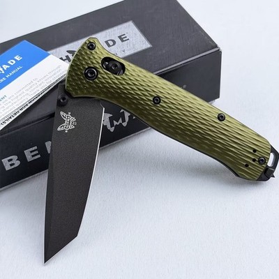 Benchmade Bailout 537GY-1 Woodland Green Aluminum Handle CPM-M4 Folding Knife