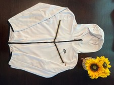 white nike tech with tan lines hoodie small men
