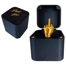 1Pc Adults Funny Gift Toy Prank Box Weird Stuff Joke Middle Finger in a Box