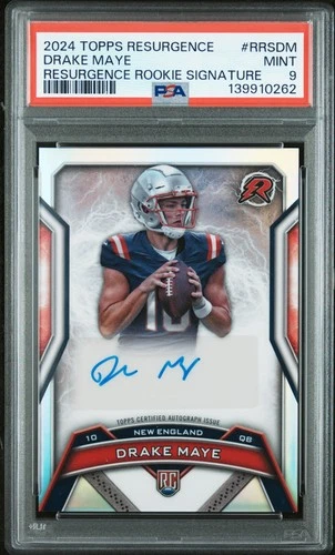 2024 TOPPS RESURGENCE ROOKIE SIGNATURES #RRSDM DRAKE MAYE ROOKIE RC PSA 9 AUTO