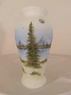 Fenton Glass Hand Painted Vase