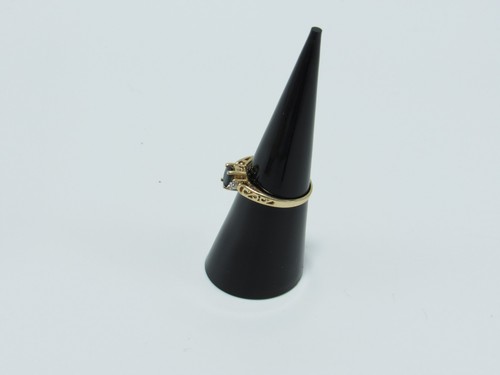 14K Yellow Gold .04ctw Diamonds Sapphire - Picture 8 of 8