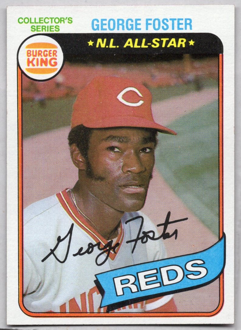 1980 Topps Burger King Pitch, Hit & Run George Foster #15 Cincinnati Reds