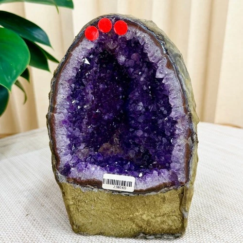 6.55LB Natural agate Amethyst geode quartz cluster crystal Cathedral specimen