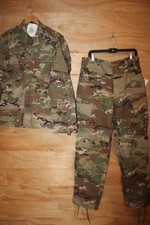 USGI OCP Multicam FR ACU Uniform Set Medium Long Coat Jacket Pants NWT