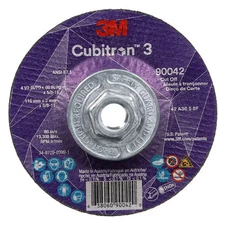 Cut-Off Wheel, Type 27, 4 1/2 in Dia, 0.09 in Thick, 5/8"-11 Arbor Hole Size,