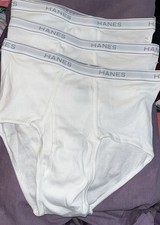 Vintage Hanes Comfort Flex White Briefs Size Large Lot Of 3 Pairs