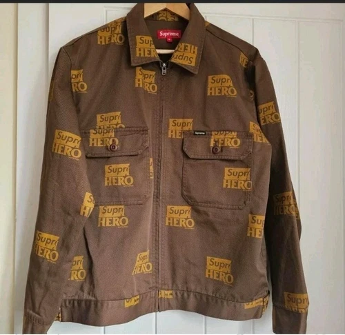 Supreme x ANTIHERO Work Jacket Overshirt Brown size Medium