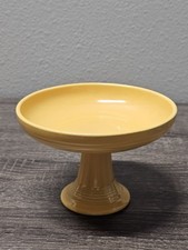 Vintage Fiestaware Sweets Comport Compote YELLOW pedestal dish 3.5” Tall Fiesta