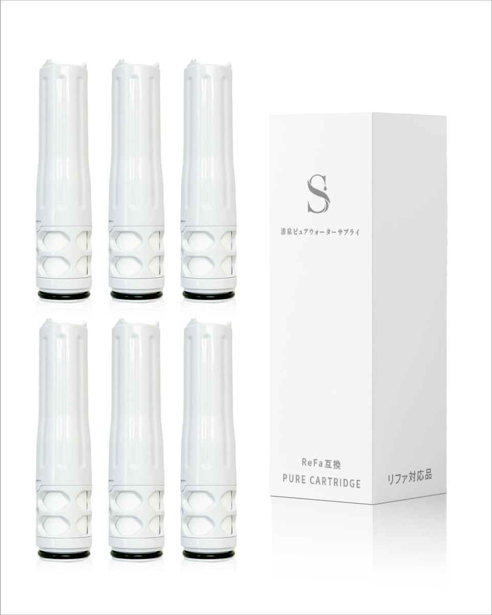 ReFa PURE CARTRIDGE 6個セット 6 Pack Replacement Filter Cartridge Compatible with ReFa Fine