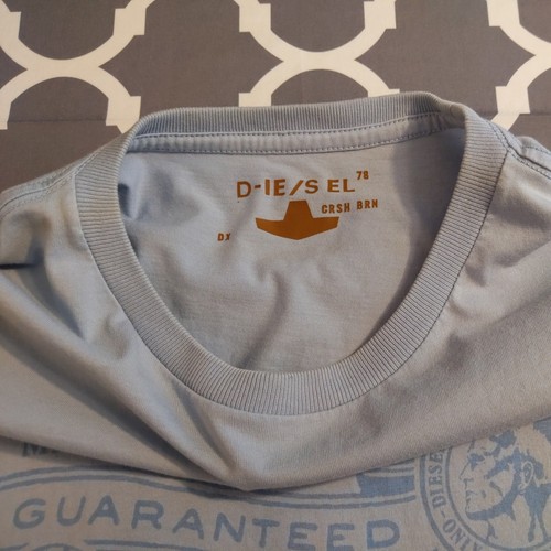 Vintage DIESEL T-Shirt Mens Cotton Crew Blue Logo Adult Unisex (Small) - 第 6/6 張圖片