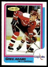 1986-87 O-Pee-Chee Greg Adams Rookie Washington Capitals #253