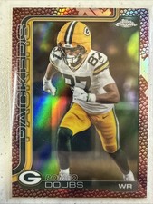 2025 Topps Chrome #106 Romeo Doubs Leather Refractor Green Bay Packers