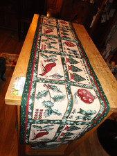 Table Runner Christmas Winter Holiday 12.5 x 70 inches Vintage-Look