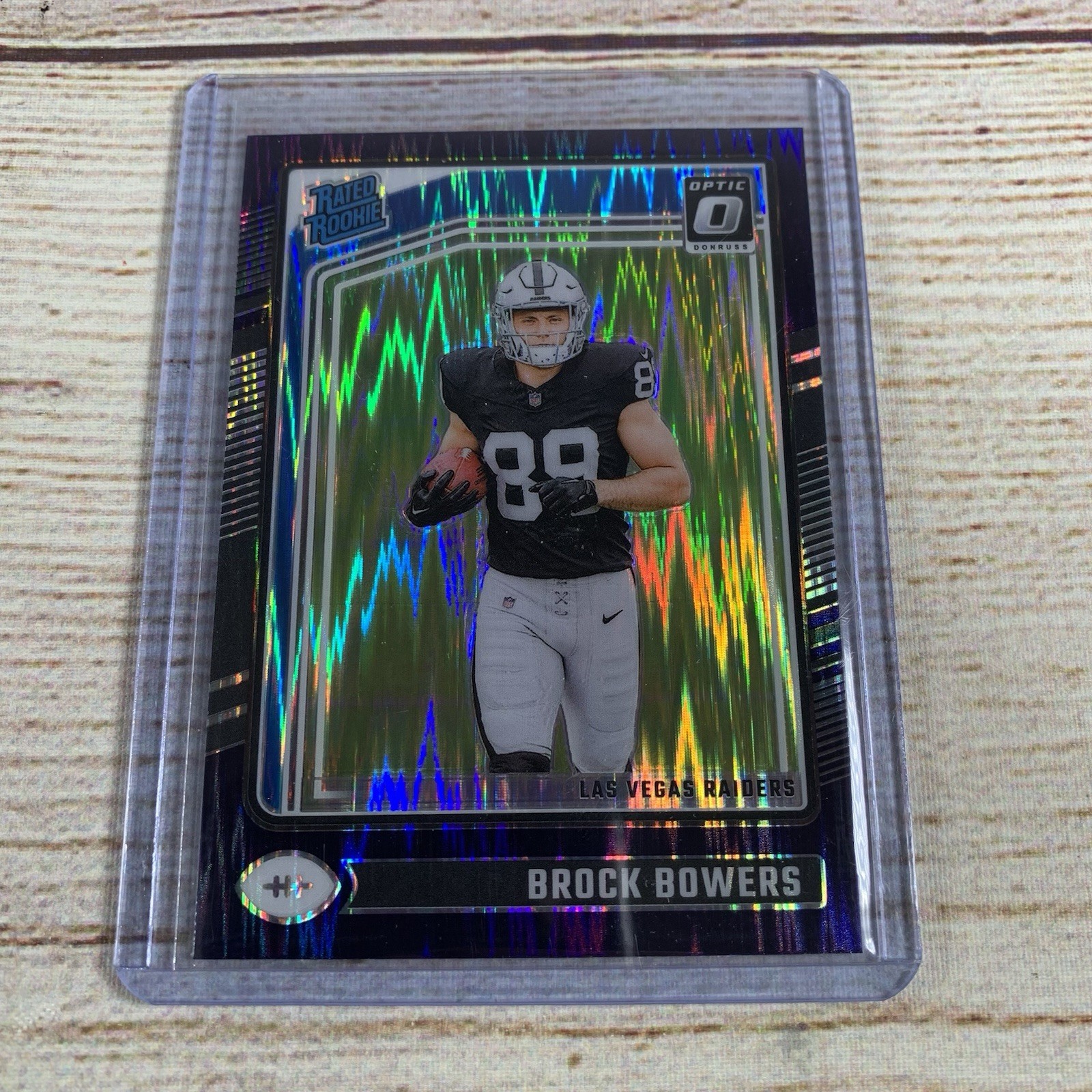2024 Panini Donruss Optic - Rated Rookie Brock Bowers #215 Purple Shock Prizm 