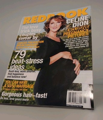 2001 MARCH REDBOOK MAGAZINE - CELINE DION COVER -