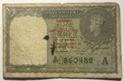 1945 British India Military 1 Rupee Banknote — photo 1