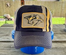 NHL Nashville Predators Blue And Yellow Trucker Style SnapBack Hat One Size