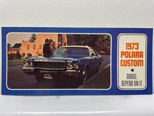 1973 Dodge Polara Custom Carte Publicitaire Promenade Auto Lot Souvenir