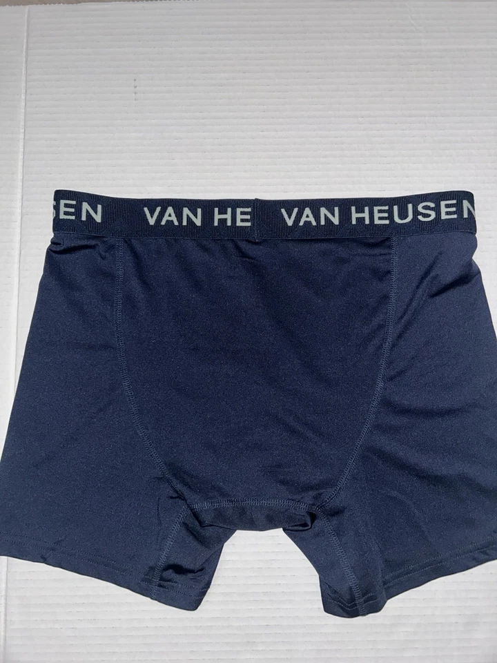 Calzoncillos boxer elásticos Van Heusen bolsa de malla 6" entrepierna, azul marino, hombres grandes, nuevos sin etiquetas Foto 4 de 4