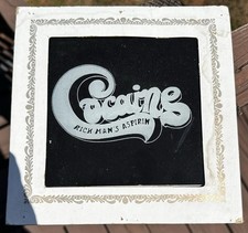 Vintage Cocaine Rich Mans Aspirin Carnival Prize Souvenir 8 Mirror