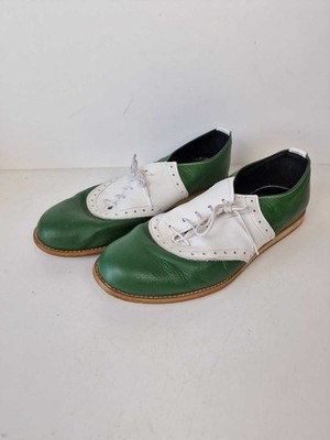 Terry Smith Herren Morellos Saddle Schuhe grün weiß UK 7 Swing Tanz Oxford-Schuhe