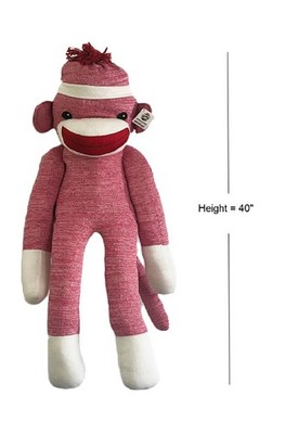 Plushland Made by Aliens 40'' Sockiez Sock Monkey