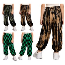 Kids Sweatpants Bohemian Beach Trousers Elastic Waist Stretchy Bottom Bloomers