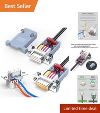 Durable D-sub 9-pin Adapters with Copper Alloy - 2 Pack for Enhanced Performance
