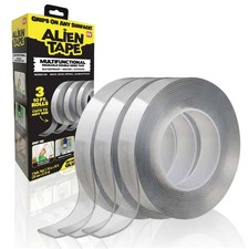 Alien Tape Double Sided Multipurpose Adhesive Grip Mounting Tape - 3 Pack