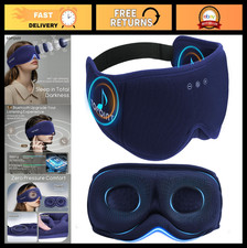 Bluetooth Sleep Mask with Headphones, 3D Blackout Eye Mask for Side Sleepers, So