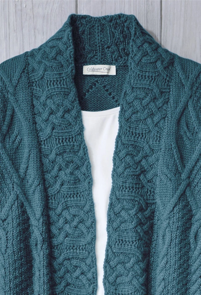 Coldwater Creek Lakeshore Cardigan color Rich Teal - Image 2 of 4