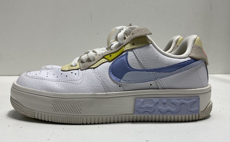 Nike Air Force 1 Fontanka Phantom Worn Blue Women's Platform Sneakers Size 8