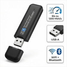 2.4G/5G 1200Mbps Wifi Adapter WLAN USB 3.0 Wireless Dongle Stick Dualband DE NEU