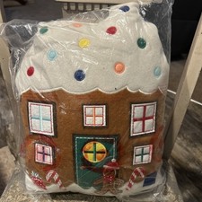 NEW 2023 Wondershop Gingerbread House Reversible Pillow Target 17x14 Fast Ship
