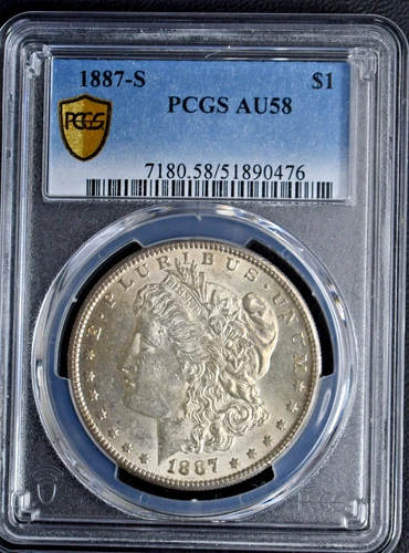 1887-S Morgan Dollar PCGS AU 58