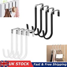 4 Pack Over The Door Hook Single Hooks Hanger Storage for Hanging Towel Coat UK