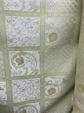 LIGHT BEIGE GOLD FLORAL UPHOLSTERY DRAPERY BROCADE FABRIC 54 in. Sold BTY