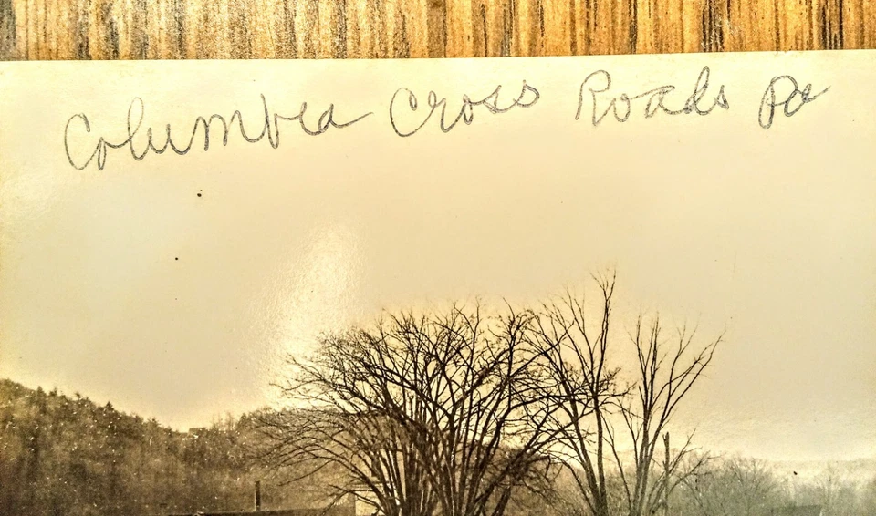 Columbia Cross Roads, Bradford County PA Horse Buggy On Dirt Road RPPC Postcard - Image 3 of 4