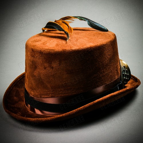 For Men & Women Steampunk Top Hat Victorian Costume Party Prom Top Hat Goggles - Picture 22 of 94
